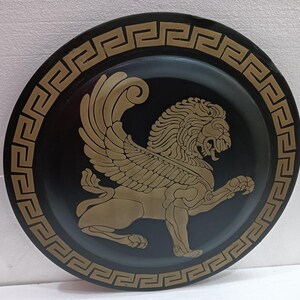 Handicraft Wooden Viking Round Shield, Medieval Authentic Viking Shield, Decorative Viking Shield, Battle Ready Lion Shield for Wall Decor