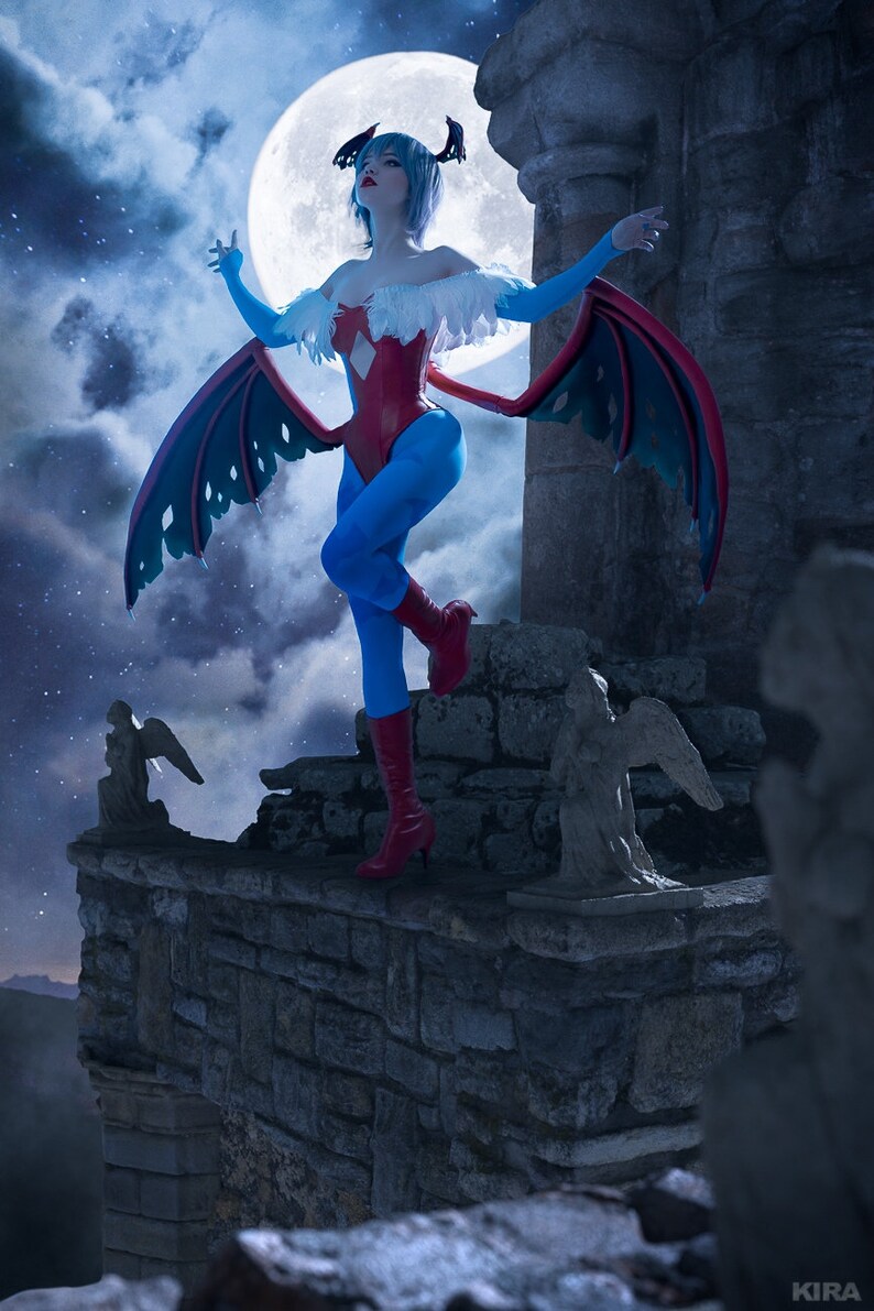 Lilith From Darkstalkers Full Cosplay Costume Etsy 