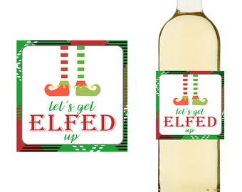 Free christmas wine labels