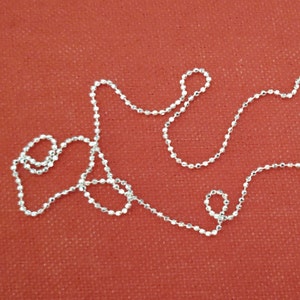 Diamond Cut Bead Chain (Anklet) -- Sterling Silver -- 1.5mm - 11 Inch -- MADE IN ITALY
