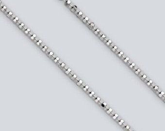 925 Sterling Silver Diamond Cut Bead Beads Beaded Fancy Necklace 30" LONG 925 Sterling Silver Diamond Cut Bead Beads Beaded Fancy Necklace 30" LONG