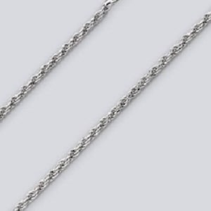 Rope Anklet Chain -- 11 Inch* (1.7mm* Width) -- Sterling Silver -- MADE IN ITALY