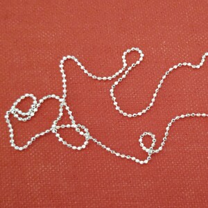 Diamond Cut Bead Chain (Anklet) -- Sterling Silver -- 1.5mm - 12 Inch -- MADE IN ITALY