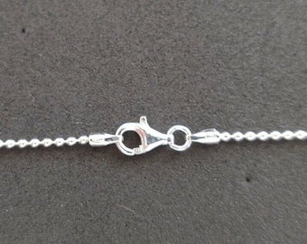 Bead Chain Anklet -- 10" Length (1.5mm Width) -- Sterling Silver -- MADE IN ITALY