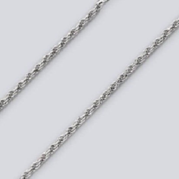 Rope Anklet Chain -- 11 Inch* (1.5mm* Width) -- Sterling Silver -- MADE IN ITALY
