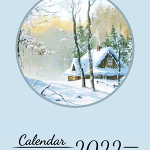 2022 Seasons Calendar | Colorful Monthly Season Images Calendar 2022 | Printable A3 A4 Sizes 2022 Calendar | Instant Download 2022 Calendar