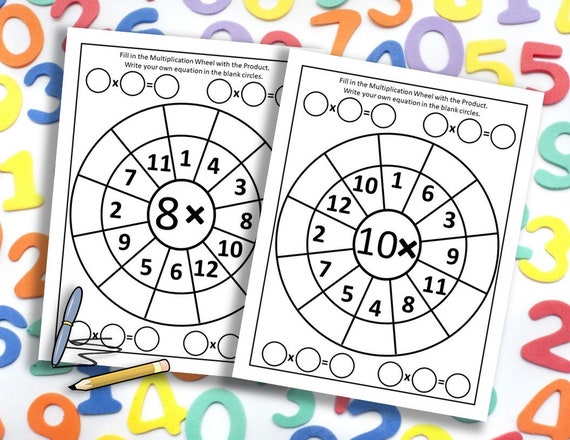 math wheels multiplication facts pdf multiplication practice etsy