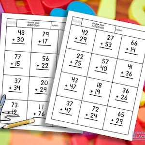 Double Digit Addition Worksheet | Printable Addition Practice for ...