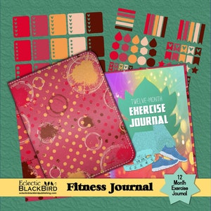 12 Month Fitness Exercise Planner Journal Gift for iPad + Tablets to use in Goodnotes, Notability and Xodo Apps Calendars & Planners