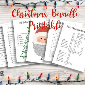 Christmas Bundle Printable | Instant Download Christmas Activity | Christmas Word Search | Fun Christmas Games For Family