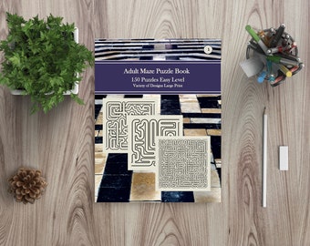 Maze Puzzle Variety Pack 150 Puzzles with Solutions, Printables (Instant PDF Download)