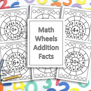 Math Wheels Addition Facts | Printable Addition Practice For Beginners | Addition Worksheets For Kindergarten | Early Learning On Addition