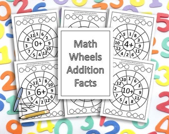 Math Wheels Addition Facts | Printable Addition Practice For Beginners | Addition Worksheets For Kindergarten | Early Learning On Addition