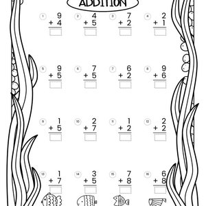 Addition Kindergarten Math Workbook Volume 3, Beginner Math Book for ...