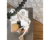 Wooden Beaded and Rattan Garland Coffee Table Garland