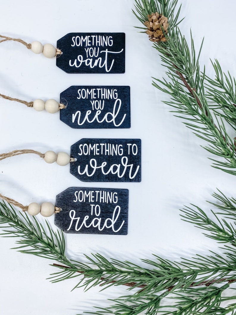 Something You Want Need Gift Tag Christmas Gift Etsy