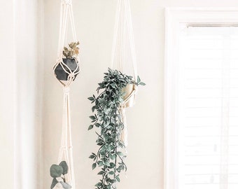 Double Macrame Plant Hanger