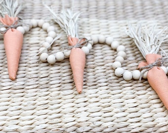 Carrot Garland | Easter Garland | Beaded Garland | Easter Decor | Spring Decorations | wall decor