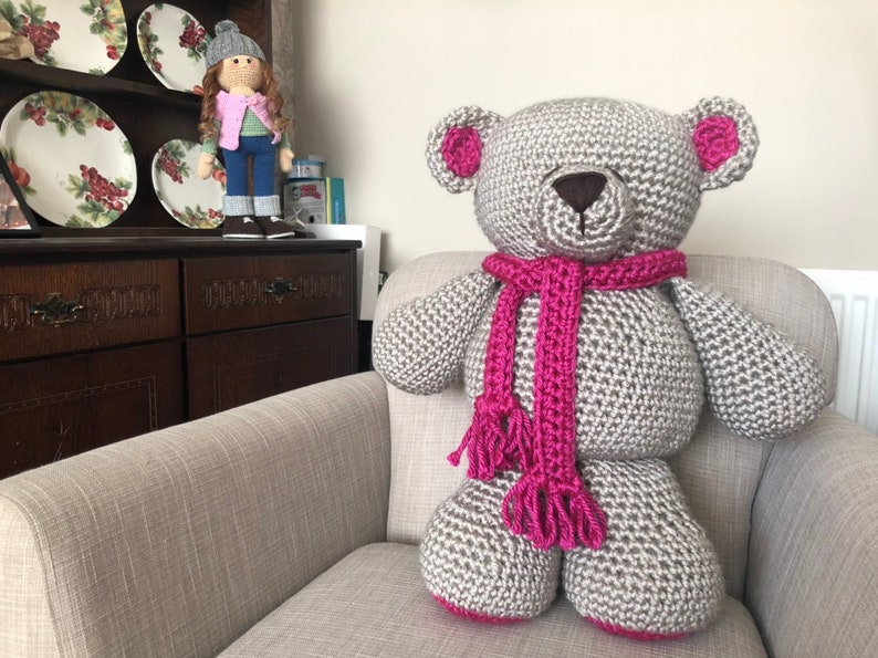 HUGE Crocheted Krissie Bear Valentines Anniversary Gift