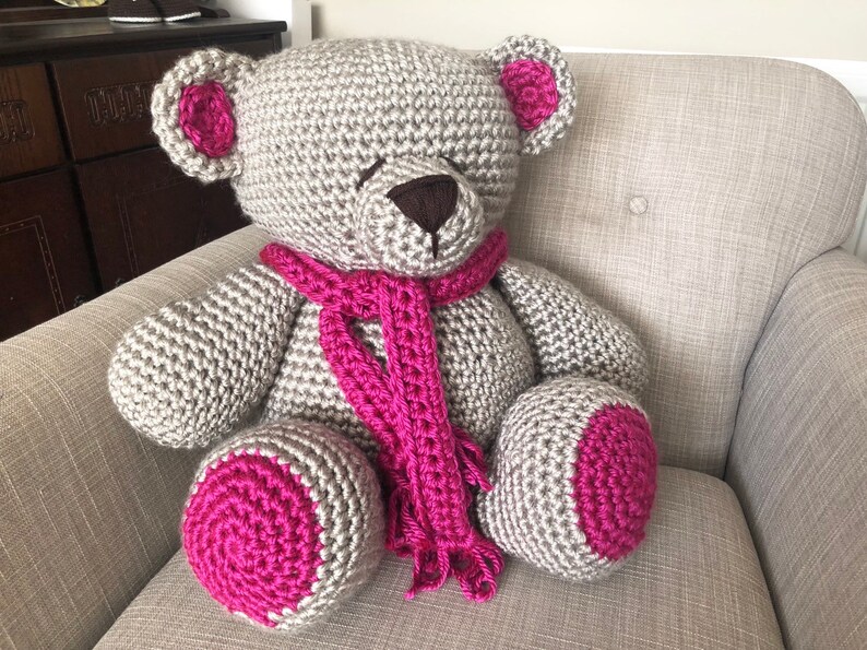 HUGE Crocheted Krissie Bear Valentines Anniversary Gift