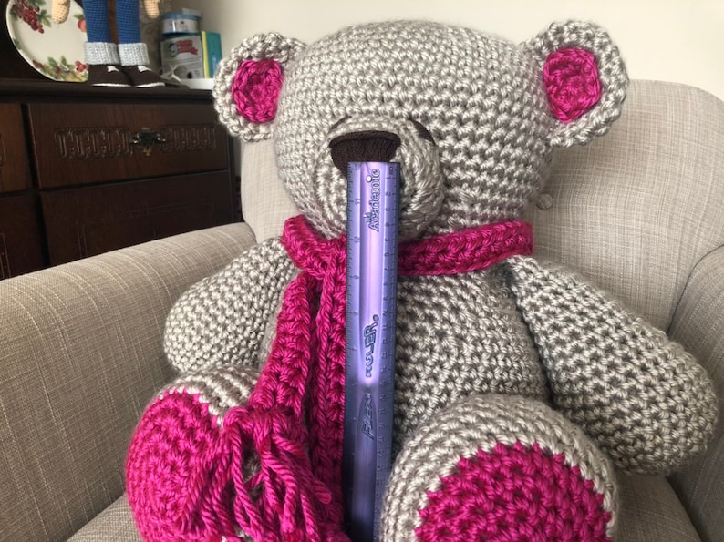 HUGE Crocheted Krissie Bear Valentines Anniversary Gift