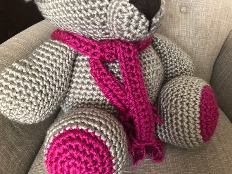 HUGE Crocheted Krissie Bear Valentines Anniversary Gift