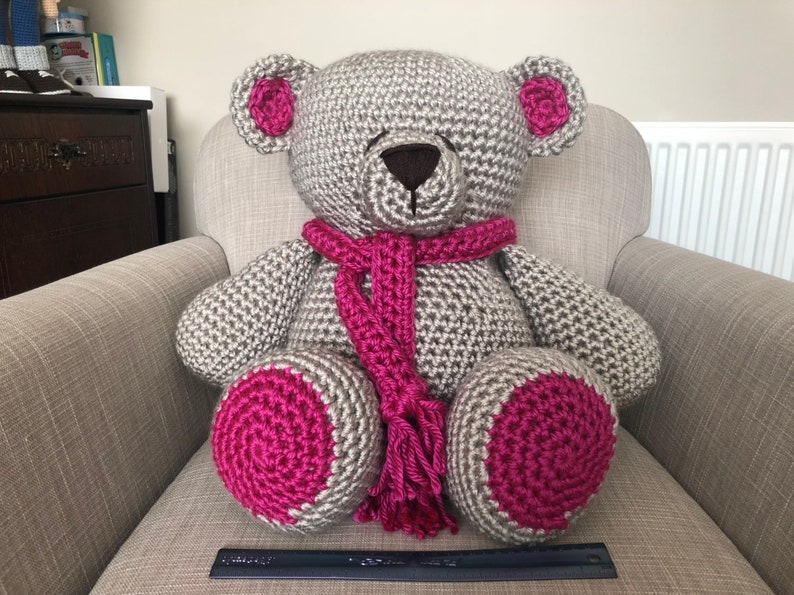 HUGE Crocheted Krissie Bear Valentines Anniversary Gift