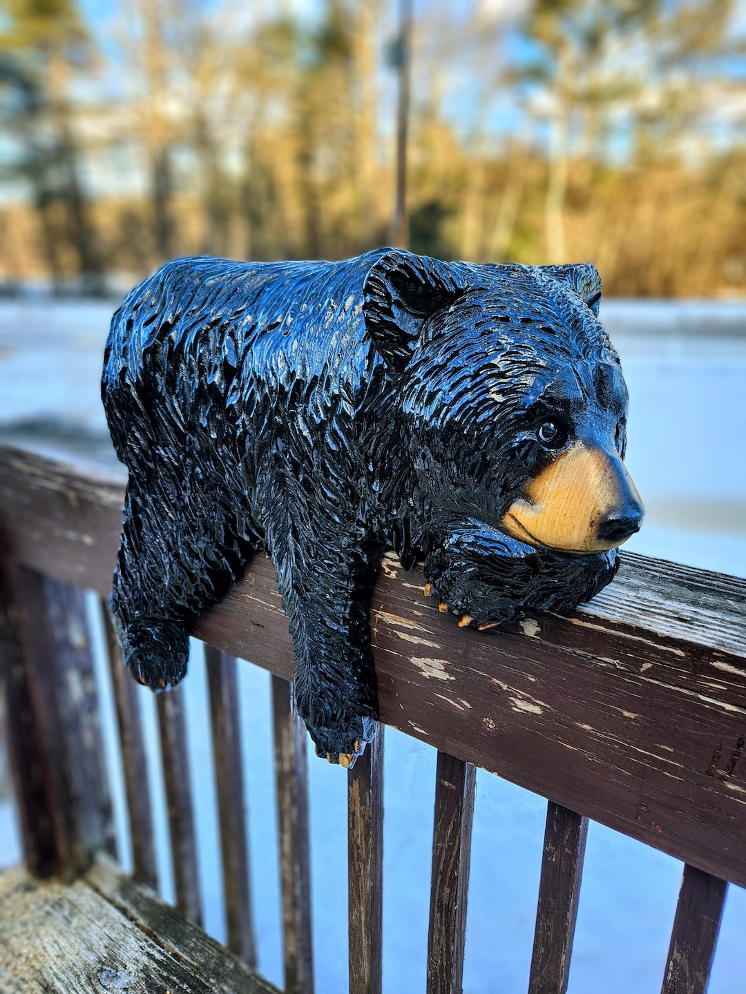 chainsaw-carved-bear-napping-cub-cub-laying-down-chainsaw-carved