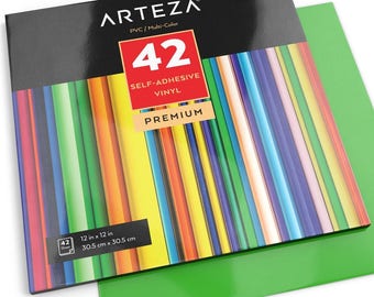 Arteza Self Adhesive Vinyl 12X12” - Assorted Colors (42 Sheets)
