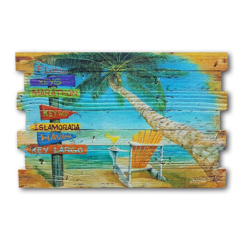 Calico Bay on Reclaimed Lobster Trap From the Florida Keys Customizable
