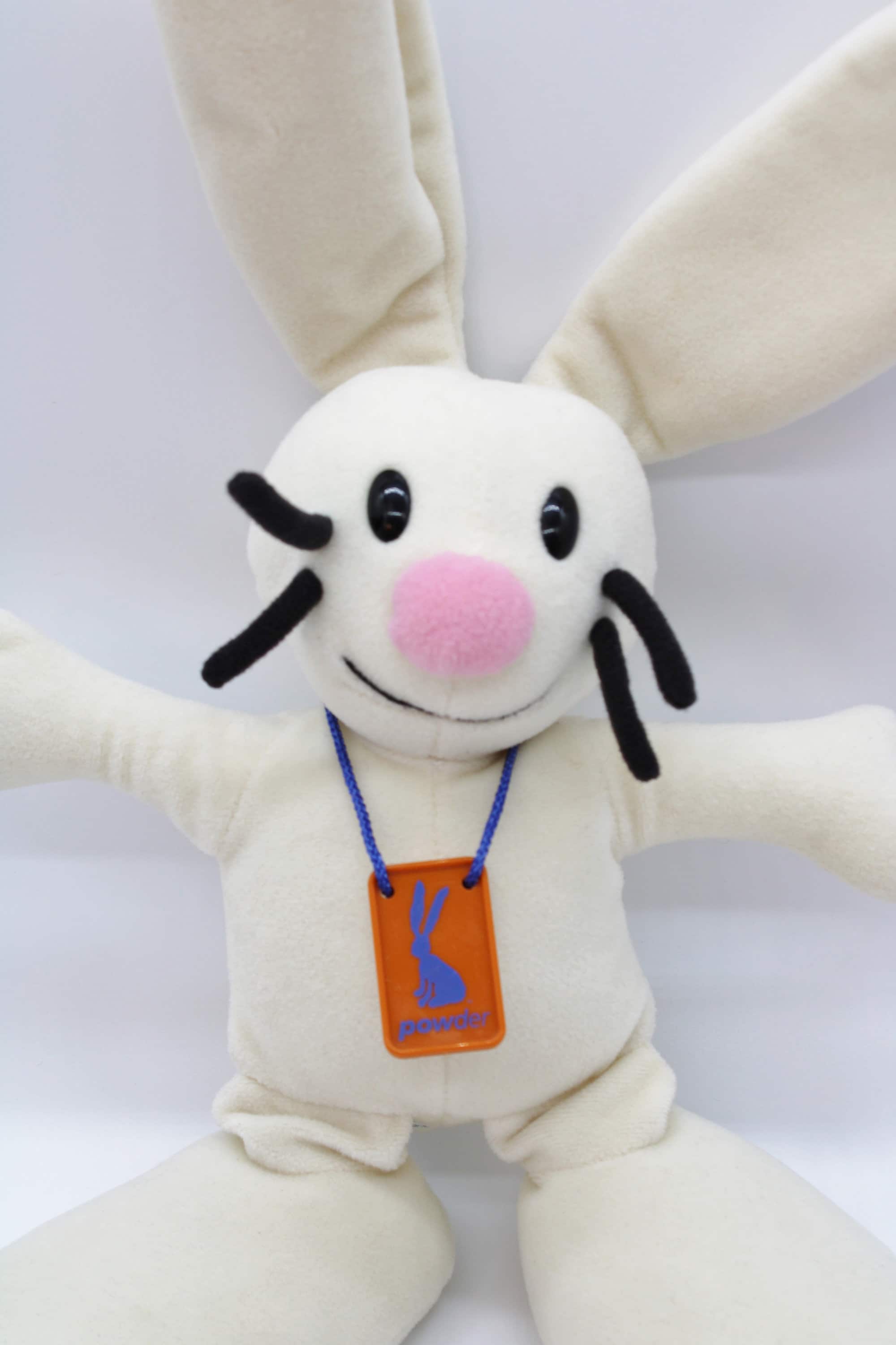 2002 Salt Lake Olympics Mascot Plush, Powder the Rabbit, Tyco
