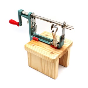Vintage Apple Peeler Corer Slicer with Wood Stand: Cookin&#39; The American Way