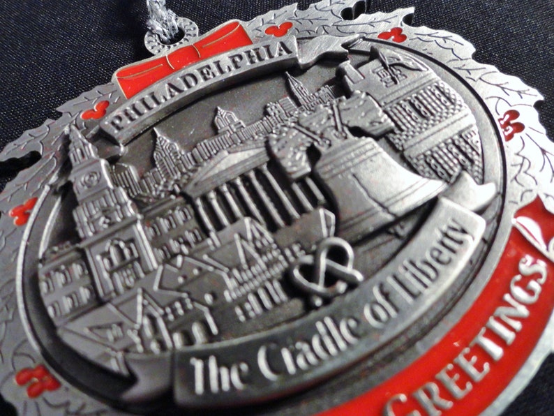 The Cradle Of Liberty Seasons Greetings Vintage Christmas Tree Collectible Ornament Holiday Gift Philadelphia Historical Landmarks Home Decor Ornaments Accents Brainchild Net