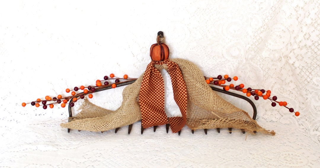 Handmade Vintage Garden Rake Wall Hanging: Fall Farmhouse Decor - Etsy