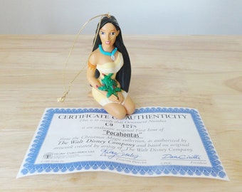 Disney Pocahontas FIRST ISSUE Christmas Tree Vintage Collectible Ornament Festive Holly Berry Holiday Gift Santa Present Merry Keepsake