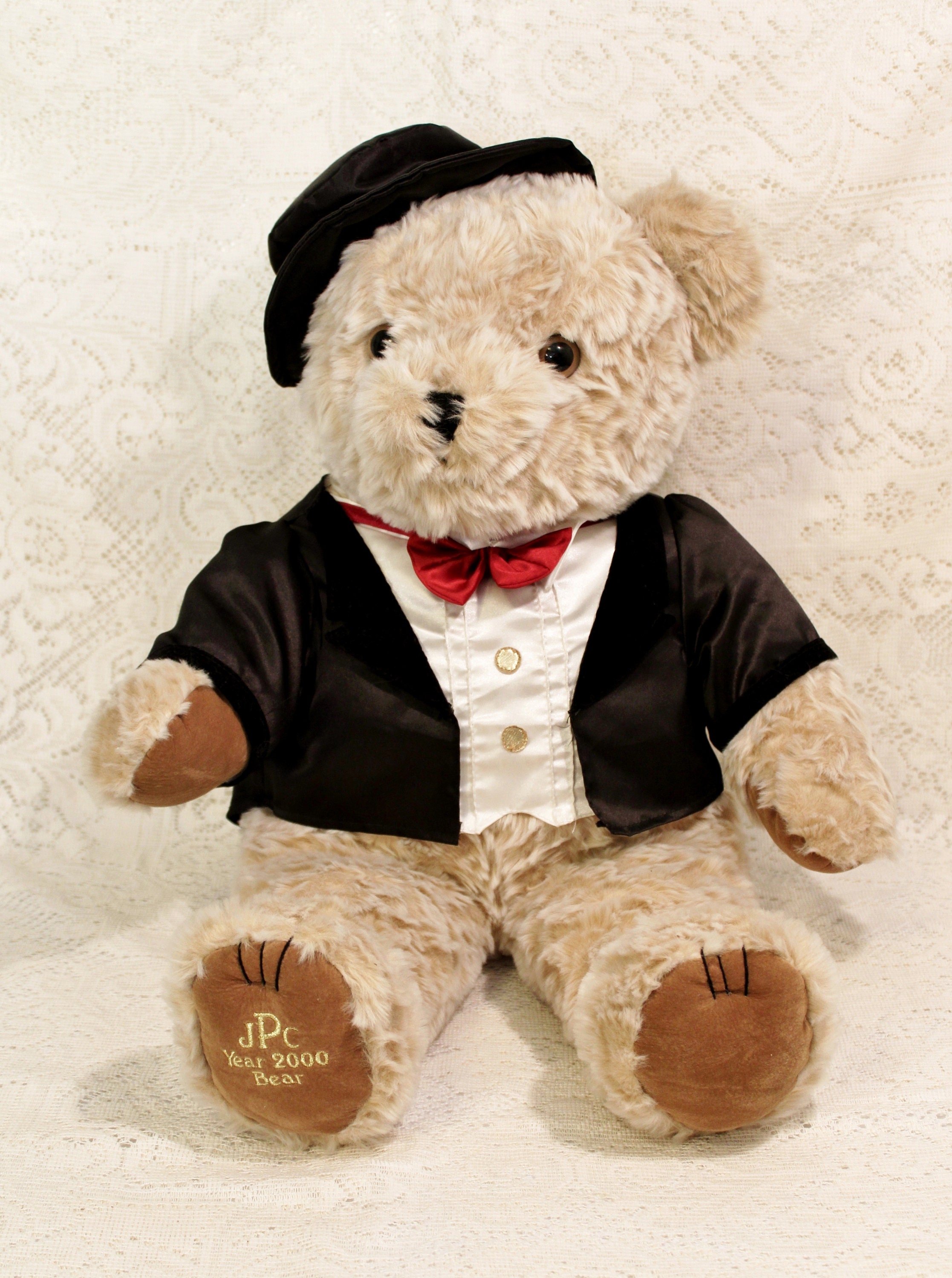 Vintage JCP Year 2000 Teddy Bear: Millennium Tuxedo Plush - Etsy