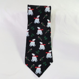 Vintage Hallmark Christmas Necktie: Polar Bear Yule Tie