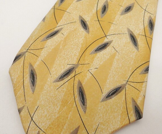 Vintage 1990's Barrington Silk NeckTie Dark Yello… - image 2