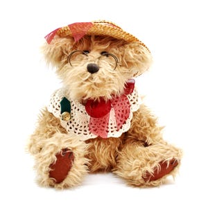 Vintage Pickford Bears, Rosie &quot;Bear Of Joy&quot;, The Brass Button Collectibles, 1990&#39;s Teddy Bear Home Decor, Jointed, Decorative Plush Bear