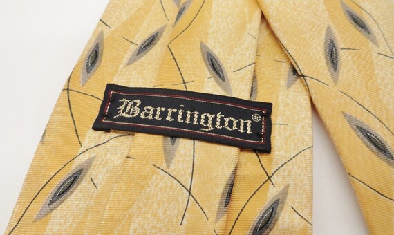 Vintage 1990's Barrington Silk NeckTie Dark Yello… - image 3