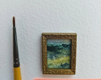 Dollhouse, furniture, miniature, art, little, small, dollhouse, landscape, painting, mini, small art, dollshouse art, artwork, mini art,