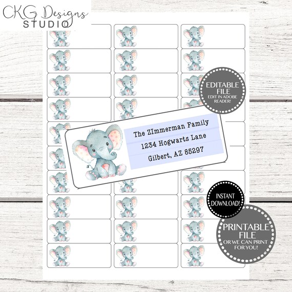 address label template address