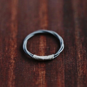 Womens Guitar String Ring w/ Sterling Silver or 14k Gold