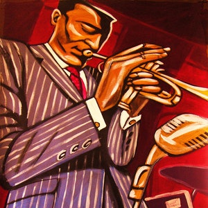 Miles Davis Print Póster trompeta de jazz