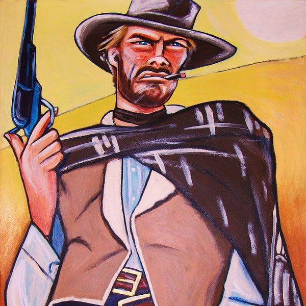 Affiche imprimée du film Clint Eastwood The Good, The Bad and The Ugly