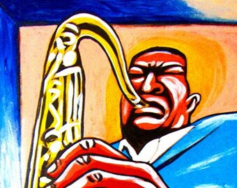 John Coltrane Jazz Saxophone Print Poster