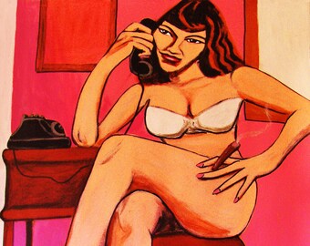 Bettie Page Print Poster Sexy Pin Up