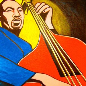 Charles Mingus Jazz Bass Print Poster