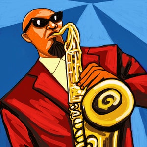 Sonny Rollins Jazz Sax Print Poster