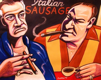 The Sopranos Italian Sausage Cigar Print Poster